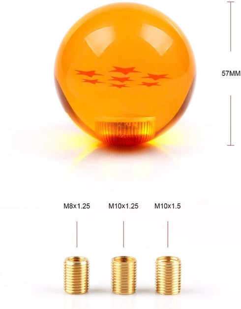 RASTP Dragon Ball Z Star Manual Gear Stick Shift Knob Universal Gear Shifter Knobs with Adapter Fits Most Car(7 Star)...