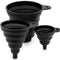 3 Sizes of Kitchen Funnel Set, Food Grade Funnels for Filling Bottles, Premium Silicone Collapsible Funnel for Transferring Liquid, Powder Transfe...