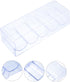 5 Grid Plastic Compartment Storage Container,Chip Box Clear Container Clear Organizer Box for Washi Tapes, Craft, Beads, Jewelry, Small Parts...