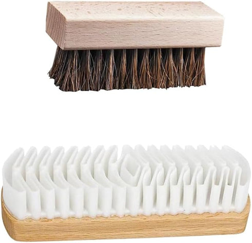 EDNEY Set of 2 Suede Cleaning Brush Eraser Shoe Cleaner Brush Crepe Brush Polish Brush Kit Leather Stain Remover for Boots, Suede, Shoes & Bag, Wh...