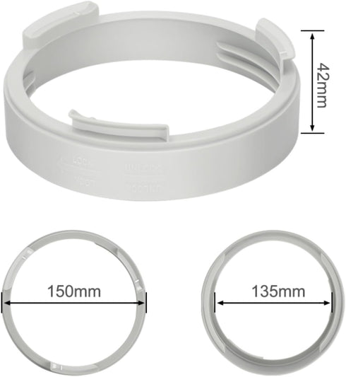 5.9"/6" Portable Air Conditioner Exhaust Hose Coupler Window Adapter - ABS Mobile A/C Unit Tube Connector - Essential Air Conditioning Accessories...