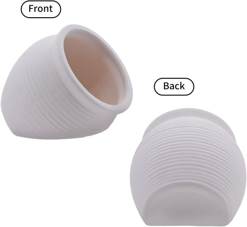 White Cute Ceramic Shrimp Shelter Betta Fish Tank Decor Jar Ornaments Aquarium Hideout Caves Landscape Decorations for Small Fish to Breed Hide (L...