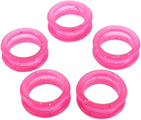5Pcs Pink Silicone Scissors Finger Rings Grips Grooming Shear Thumb Inserts Finger Protector Ring for Barber Hair Cutting Scissors Pet Shears,Groo...