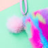 Women Girls Kids Fluffy Fuzzy Bag Plush Tie Dye Rainbow Crossbody Purse Wallet...