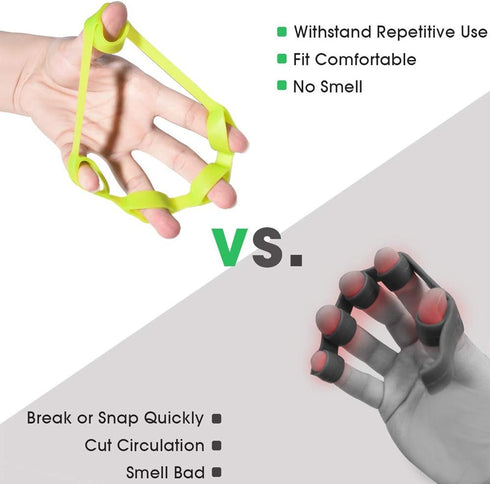 Hand Grip Strengthener, Finger Exerciser, Grip Strength Trainer (6 PCS),New Material,Forearm Grip Workout, Finger Stretcher, Relieve Wrist Pain, C...