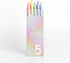 Kaco Pack of 5 Pieces Gel Ink Pens Colored Ink Cute Retractable Pens for Note Taking 0.5mm Fine Point (Macarons)...