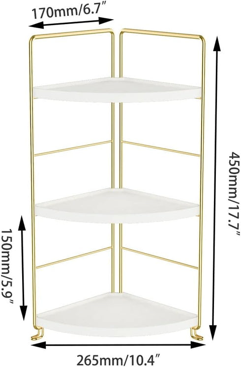 3-Tier Kitchen Spice Rack , Standing Rack,Triangle Bathroom Countertop Storage Shelf ,Cosmetic Organizer Holder , Stackable Cabinet Organizer , Ki...