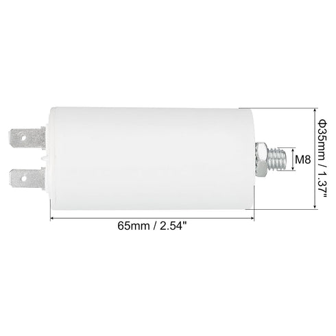 PATIKIL 10uf CBB60 Run Capacitor,AC 250V 4 Pins 50/60Hz Cylinder Bottom with M8 Screw for Washing Machine,Cleaning Machine Pump Motor Star...