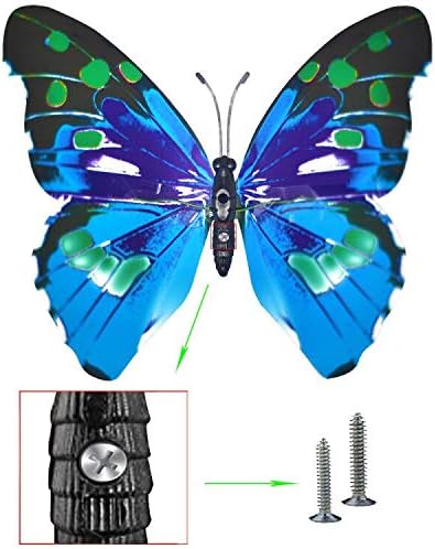 Giant Butterfly Garden Stakes Decorations Outdoor 3D Butterflies Lawn Decorative Yard Decor Patio Accessories Ornaments PVC Gardening Art Christma...