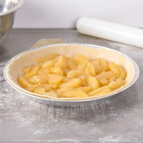 KitchenDance Disposable Aluminum Pie Pan - 11" Large Heavy Duty Aluminum Foil Disposable Pie Pans for Baking, Cooking, and Preparing Food, Nonstic...