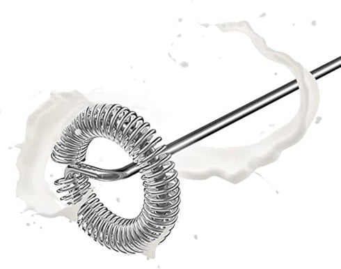 Cuisinox Electric Milk Frother Handheld Stainless Steel Battery Powered Foam Maker, Whisk Drink Mixer Blender For Coffee, Frappe, Latte, Macchiato...