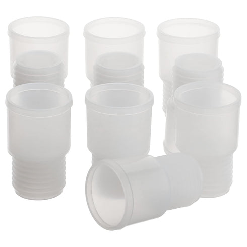 stonylab Silicone Stopper with Thread, 24# Natural Silicone Septum Stopper Fit for 24/40, 24/29 Outer Joint Lab Glassware, Sleeve Type, Pack of 10...