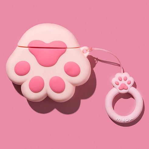 Compatible with Cat Paw AirPods Case 1/2, Women Protective Silicone Skin for AirPod Case Cat Paw, Funny Kawaii Cute Fashion Cartoon 3D Cover for A...