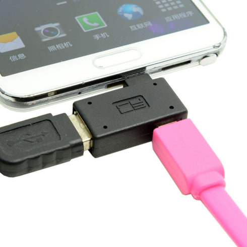 chenyang Micro USB OTG Power Adapter 2 in 1 Micro USB Male to USB 2.0 Female 90 Degree Right Angled Connector Adapter...