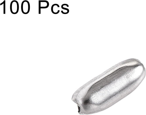 uxcell Ball Chain Connector, 2mm Ball Chains Clasp Crimp Clips Link Stainless Steel Connection, Pack of 100...