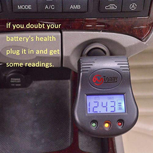 Tonny 12V Cigarette Lighter Car Battery and Charging System Tester...
