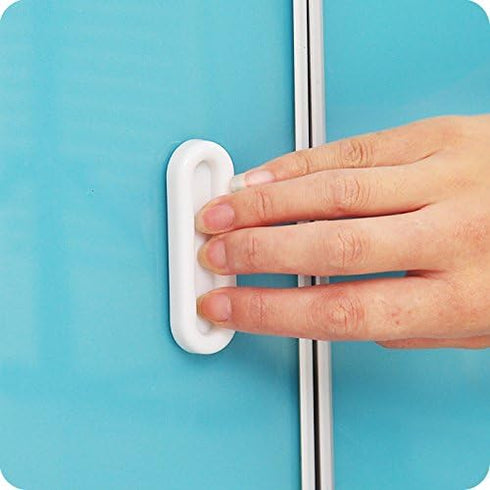 4 Pcs Window Plastic Stick on Cabinet Handles, Self Adhesive Handles Stick on Knobs for Cabinets and Drawers, Plastic Cabinet Handles for Kitchen ...