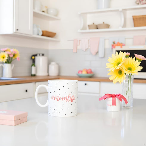 Mom Life Mug, Ceramic Coffee Cup, Ideal Gift for New and Expecting Moms, Dishwasher Safe and Microwave Safe, 13oz...