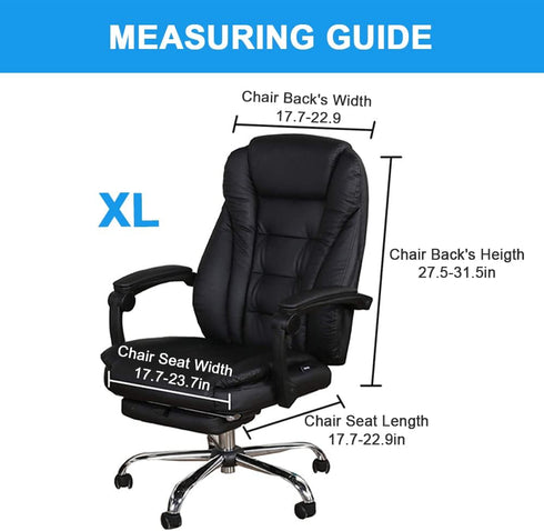 Stretch Office Chair Seat Covers with Armrest Sleeve, Jacquard Pattern High Back Computer Chair Slipcovers Removable Stretchable Covers Armchair C...
