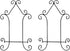 Iron Hanging Display Stand Art Holder Easel Photo Holder Industrial Style Metal Stand for Books Bowls or Platters (2 Pack 15.75"*9.84", Black)...