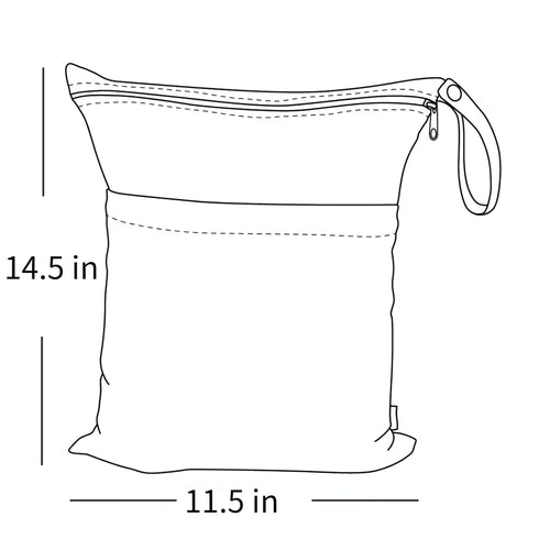 ALVABABY 2pcs Cloth Diaper Wet Dry Bags Waterproof Reusable with Two Zippered Pockets Travel Beach Pool Daycare Soiled Baby Items Yoga Gym Bag for...