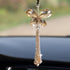 Crystal Butterfly Beads Tassel Car Pendant Car Hanging ornaments Car Mirror Hanging Accessories Rearview Mirror Accessories Car Décor (Champagne)...
