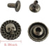 Mingchen 100 Pieces Retro Cute Skull Decorative Rivet Buttons Metal Castings Conchos Button Personality DIY Luggage Leather Goods Sewing Accessori...