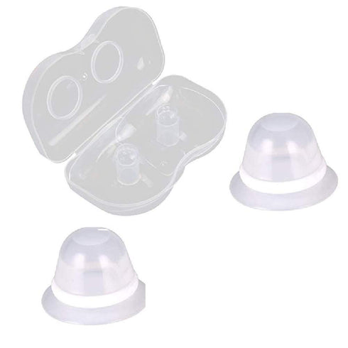 Nipplesuckers Silicone Nipple Corrector for Flat Inverted Nipples for Breastfeeding Mother or Women with Clear Case 1Pair...