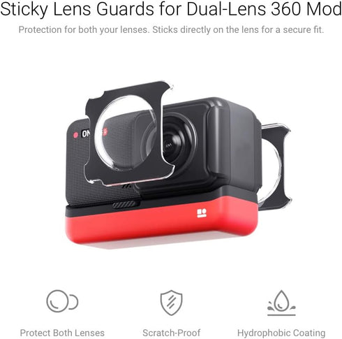 Sticky Lens Guards for Insta360 ONE RS/R Lens Guards for Dual-Lens 360 Mod Insta 360 ONE R/RS Protector Action Camera Accessory...