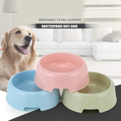 BOCHO Plastic Dog Bowls,Food Dishes & Water Bowl for Dogs, Cats or Other Small Animals-Color Set (Candy colors, Small)...