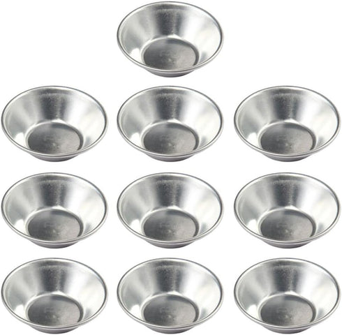 10 Pack Mini Egg Tart Tins Molds Tiny Pie Muffin Cupcake Pans NonStick Bakeware Kitchen Baking Tool Silver...