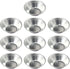 10 Pack Mini Egg Tart Tins Molds Tiny Pie Muffin Cupcake Pans NonStick Bakeware Kitchen Baking Tool Silver...