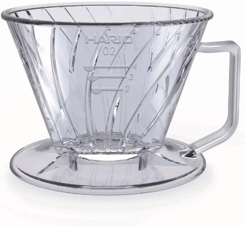 Hario Pegasus Flat Bottom Dripper, Size 02, Clear...