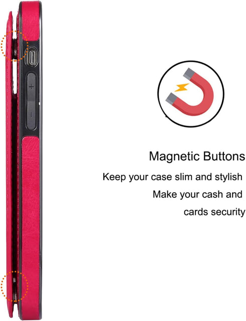 Compatible with iPhone 14 Pro Max 6.7” Wallet Case +1 Screen Protector, Slim Protective case with Card Holder, PU Leather Kickstand Card Slots Cas...