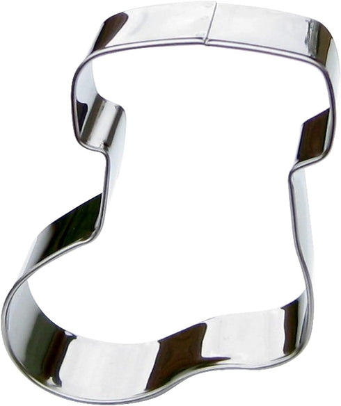 Christmas Stocking Cookie Cutter, Premium Food-Grade Stainless Steel, Dishwasher Safe...