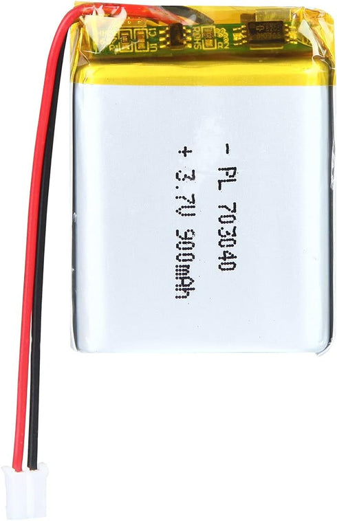 3.7V 900mAh Battery 703040 Lithium Polymer Ion Rechargeable Li-ion Li-Po Battery with 2P PH 2.0mm Pitch Connector...
