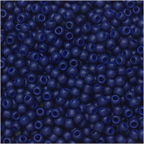 Ever Pest Toho Seed Beads, Round 11/0 Semi Glazed, 8 Gram Tube, Navy Blue...