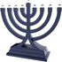 Zion Judaica Mini LED Hanukkah Menorah Battery or USB Operated - Multiple Light Settings On The Go Hanukkiah for Chanukah Decorations (Blue)...