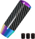 3.5 Inch/9cm Neo Chrome Weighted Shift Knob Carbon Fiber Shift Knob Automatic Shift Knob with 8/10/12mm Adapters fit for Manual and Buttonless Aut...