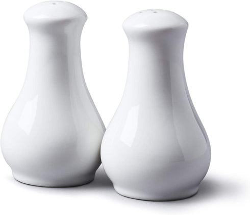 WM Bartleet & Sons 1750 Traditional Porcelain Salt & Pepper Pot Shaker Cruet Set 13cm – White...