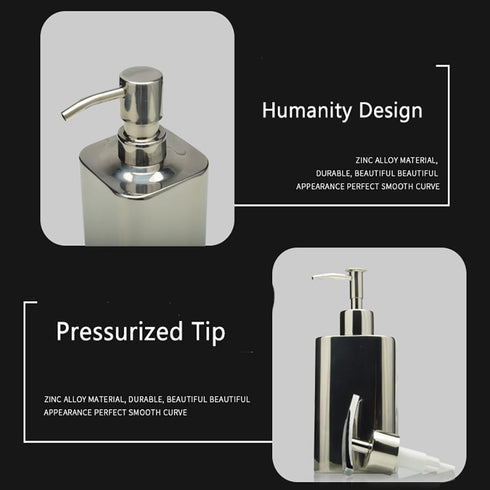 Countertop Soap Dispenser - Rust and Leak Proof Liquid Hand Soap Pump Bottle for Kitchen, Bathroom, Refillable Liquid, Matte 304 Stainless Steel P...