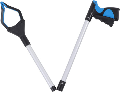 Trash Grabber Aluminum Alloy ABS Material Folding Design Grabber Pickup Tool Lightweight Portable Blue Black Labor Saving Picker Reaching Aids...