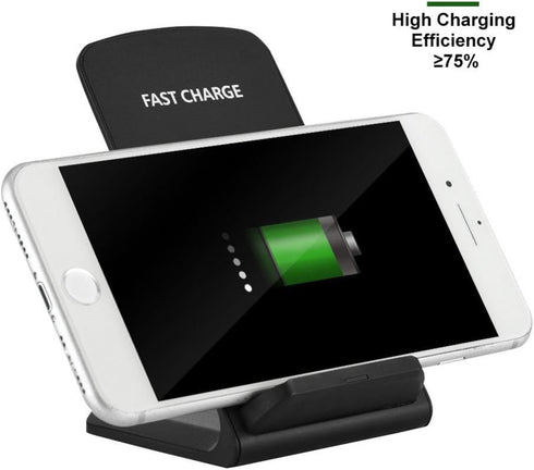 Wireless Stand Charger Certificated Fast Wireless Charging Stand for iPhone and Android Phones - Black......