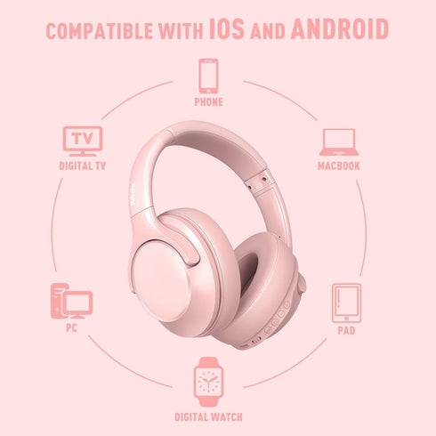 Bluetooth Headphones Over Ear 68H Playtime 6 EQ Wireless Headset with Microphone HiFi Stereo Foldable Lightweight Deep Bass for Travel Home Office...