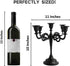 Rely+ 5 Arm Matte Black Candelabra Taper Candle Holders Decorations Indoor Kitchen Décor Table Candles Candlestick Candelabra Centerpiece Gothic H...