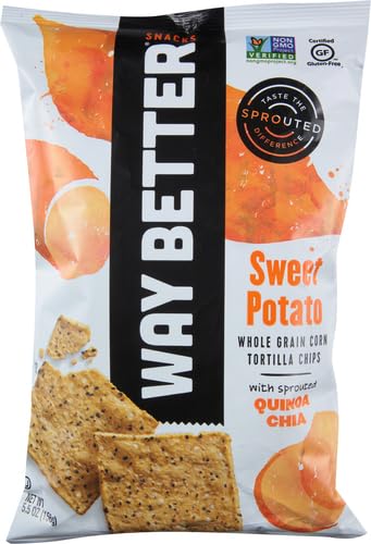 Way Better Snacks Tortilla Chips, Sweet Potato, 5.5 Ounce...