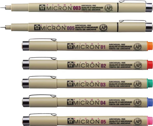 Sakura Pigma Micron pens 05 line Drawing 8 Color Set, Archival ink fineliner manga pen, Bible journaling Study kit...