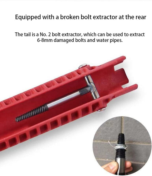 8 in 1 Multifunctional Sink Bathroom Wrench, Plumbing Installation Tool Household Water Pipe Faucet Washing Basin Corner Valve Sink Repair Removal...