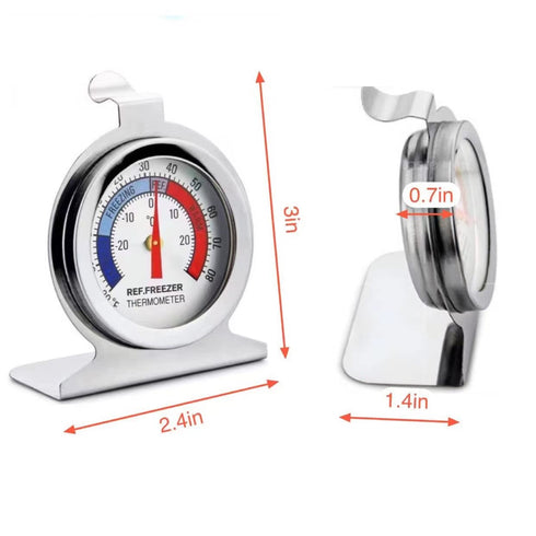 6 Pack Refrigerator Freezer Thermometer, Large Dial Freezer Thermometer, Freezer/Refrigerator/Fridge Temperature Cooler...