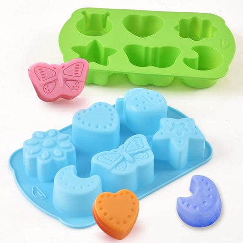 Newk Insects Silicone Candy mold, 4 Packs 6- Cavity Animal Butterfly Moon Star 3D Bakeware Mold, Nonstick Food Grade Mold for Candies, Chocolate, ...
